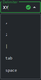 Custom delimiter input field