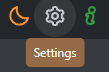 Settings button